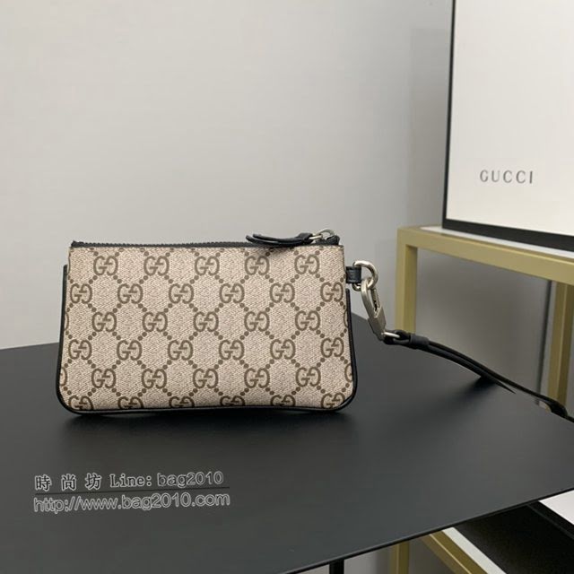 Gucci顶级男女包包 古驰GG Supreme蛇印花手拿包 522866  gdj1573